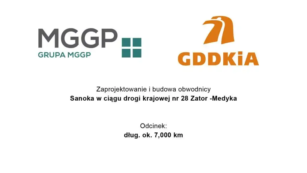 Animacja projektu budowa obwodnicy Sanoka w ciągu drogi krajowej nr 28 Zator - Medyka. Odcinek: dług. ok. 7,000 km