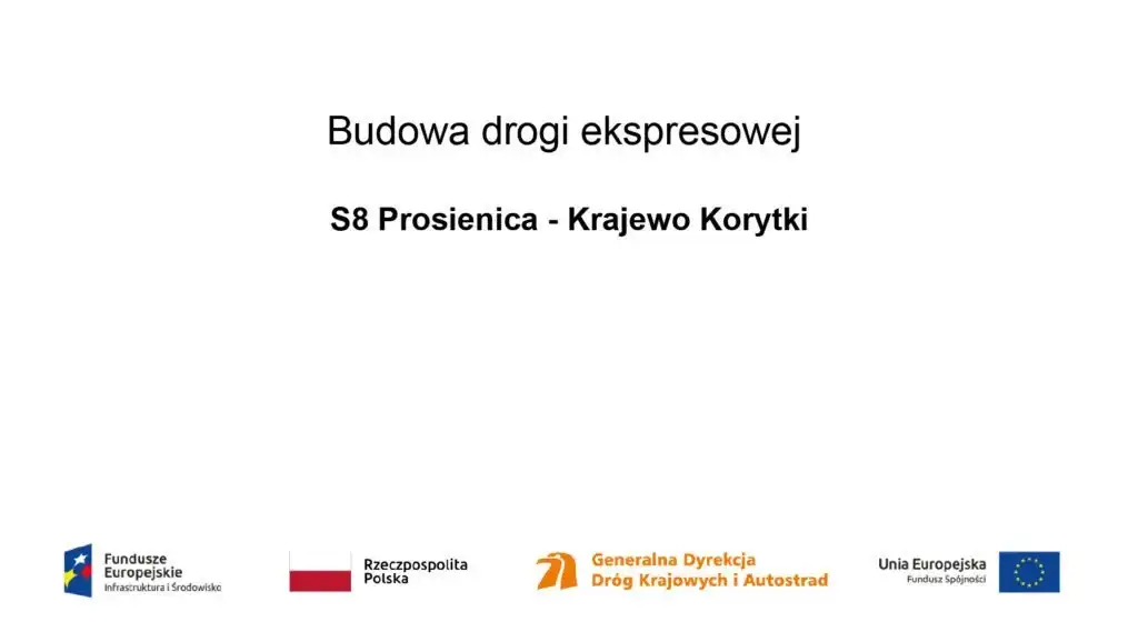 Animacja projektu drogi ekspresowej S8 Prosienica - Krajewo Korytki